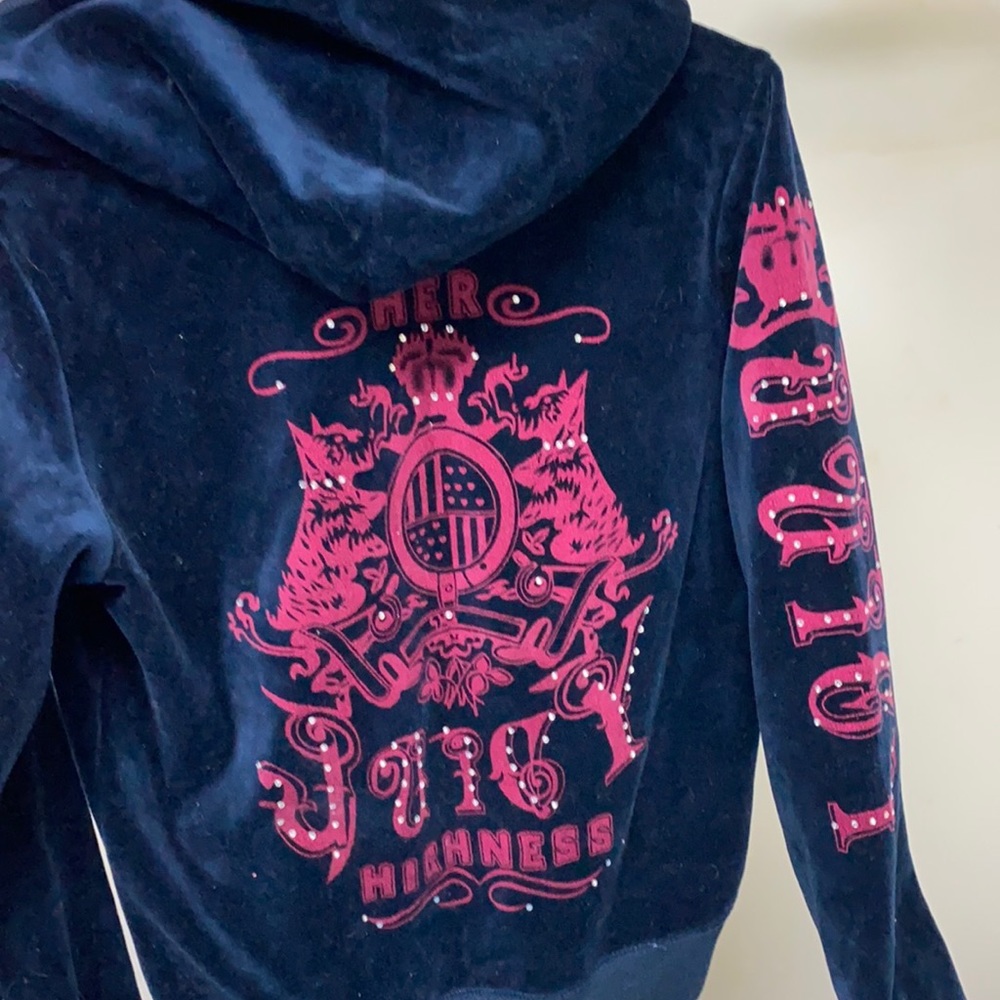 juicy couture navy velvet suit. XL